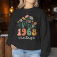 55 Years Old Vintage 1968 55Th Birthday Wildflower Women Sweatshirt Unique Gifts