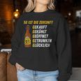 5G Ist Die Zukunft Beer Saying Women's Sweatshirt Frauen Lustige Geschenke