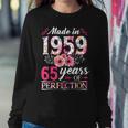 65 Year Old Made In 1959 Floral Flower 65Th Birthday Womens Women Sweatshirt Personalized Gifts