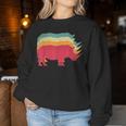 70'S 80'S Style Retro Rhino Rhinoceros Vintage Dad Mom Women Sweatshirt Unique Gifts