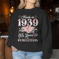 85 Year Old Made In 1939 Floral 85Th Birthday Women Women Sweatshirt Unique Gifts