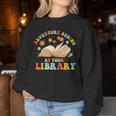 Adventure Begins At Your Library Summer Reading 2024 Groovy Women Sweatshirt Personalized Gifts