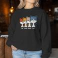 Amante De Los Gatos Gatito Uno Dos Tres Gato Cuello Sudadera Mujer Regalos divertidos
