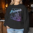 Arizona Az Pride Cactus Desert State Map Women Sweatshirt Unique Gifts