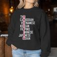 Asian American Pride Stop Asian Hate Distressed Women Sweatshirt Unique Gifts