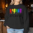 Atlanta Skyline Rainbow Atl Lgbtq Gay Pride Month Women Sweatshirt Unique Gifts