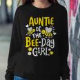 Auntie Of The Bee-Day Girl Birthday Party Matching Family Women Sweatshirt Funny Gifts