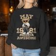 Awesome Since May 1981 Retro 43Rd Birthday Women Sweatshirt Funny Gifts