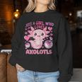 Axolotl Just A Girl Who Loves Axolotls Women Sweatshirt Unique Gifts