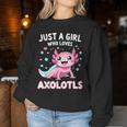 Axolotl Kawaii Just A Girl Who Loves Axolotls Women Sweatshirt Unique Gifts