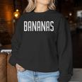 Bananas In Pajamas Cool And Simple Fruit Women Sweatshirt Unique Gifts