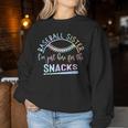 Baseball Sister I'm Just Here For The Snacks Retro B Tie Dye Women Sweatshirt Personalized Gifts