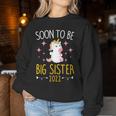 Become Big Sister 2022 Unicorn Women Sweatshirt Unique Gifts