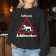 Beer Achtung Schützenfest Sweatshirt Frauen Lustige Geschenke