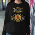 Beer Pong World Champion Vintage Retro Women Sweatshirt Unique Gifts