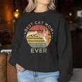 Best Cat Mom Everintage Madre Regalo Gato Día De La Madre Sudadera Mujer Regalos divertidos