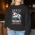 Beste Mama Der Welt Mutter Panda-Bär Mit Kind Muttertag Sweatshirt Frauen Lustige Geschenke