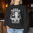 Bin Ein Cooler Feuerwehr Papa Fireman Son Daughter Sweatshirt Frauen Lustige Geschenke