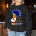Black Afro American Autism Awareness Mom Rainbow For Women Women Sweatshirt Unique Gifts