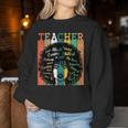 Black Teacher Afro Retro Black History Month Women Sweatshirt Unique Gifts
