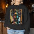 Black History Teacher African American Dashiki Women Sweatshirt Funny Gifts