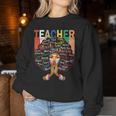 Black Woman Teacher Afro African Vintage Black History Month Women Sweatshirt Unique Gifts