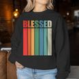 Blessed Christian Faith Inspiration Quote – Vintage Color Women Sweatshirt Unique Gifts