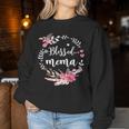 Blessed Mema Thanksgiving Floral Mother's Day Women Sweatshirt Funny Gifts
