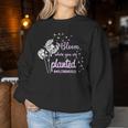 Bloom Where You Are Planted Dandelion Purple Up Military Kid Women Sweatshirt Funny Gifts