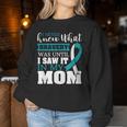 Bravery Mom Cervical Cancer Awareness Ribbon Women Sweatshirt Unique Gifts