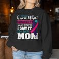Bravery Mom Thyroid Cancer Awareness Ribbon Women Sweatshirt Unique Gifts