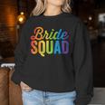 Bride Squad Lgbt Rainbow Flag Lgbt Pride Ally Bachelorette Women Sweatshirt Unique Gifts