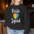 Bride Squad Lgbt Wedding Bachelorette Lesbian Pride Women Women Sweatshirt Unique Gifts