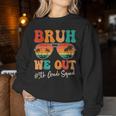 Bruh We Out 5Th Fifth Grade Squad Retro Last Day Of School Women Sweatshirt Unique Gifts