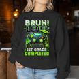 Bruh Level 1St Grade Completed Last Day Of School Graduate Women Sweatshirt Funny Gifts