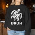Bruh Meme Sea Turtle Retro Earth Day 2024 Ns Boys Women Sweatshirt Unique Gifts