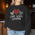 Buffalo Plaid One Loved Grandma Heart Valentine's Day Women Sweatshirt Unique Gifts