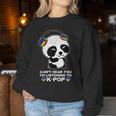 Can't Hear You I'm Listening To K-Pop Panda Gay Pride Ally Women Sweatshirt Unique Gifts