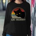 Cat Mommy Vintage 80S Style Cat Retro For Women Cat Mom Women Sweatshirt Unique Gifts
