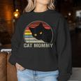 Cat Mommy Vintage 80S Style Cat Retro For Women Cat Mom Women Sweatshirt Personalized Gifts