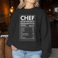 Chef Nutrition Facts Cook Vintage Cooking Women Sweatshirt Unique Gifts
