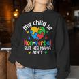 My Child Is Non Verbal But His Mama Ain't Autism Awareness Women Sweatshirt Unique Gifts