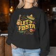 Cinco De Mayo Mexican Music Guitar Cactus Let's Fiesta Women Sweatshirt Unique Gifts