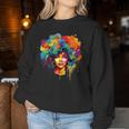 Colorful Afro Woman African American Melanin Blm Girl Women Sweatshirt Personalized Gifts