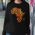 Cool Africa Map Kente Cloth For African Lover Women Sweatshirt Unique Gifts