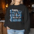 Cool Happy Mother's Day To The Best Mom Who Lives In Heaven Women Sweatshirt Funny Gifts