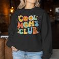 Cool Moms Club Groovy Mother's Day Floral Flower Women Sweatshirt Funny Gifts