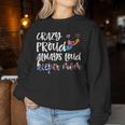 Crazy Proud Soccer Goalkeeper Mom Of A Soccer Goalie Women Sweatshirt Unique Gifts