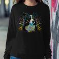 Cute Flower Summer Floral Border Collie Women Sweatshirt Unique Gifts