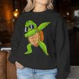 Dabbing Sea Turtle Animal Lover Save The Turtles Women Sweatshirt Personalized Gifts